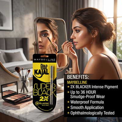 Maybelline New York Colossal Kajal, Intense Colour, Waterproof, 0.35g