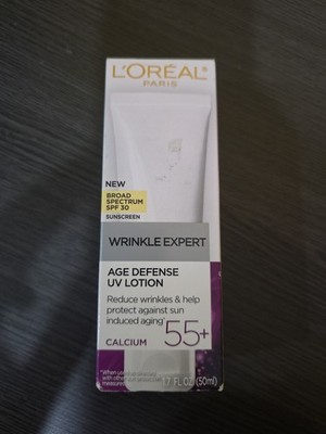 NIB L'Oreal Paris Wrinkle Expert 55+ Age Defense Lotion SPF, Reduces Wrinkles