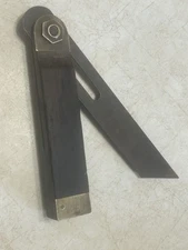 Antique 10" Inch T-Bevel Gage -  Sliding Square - Brass & Rose Wood