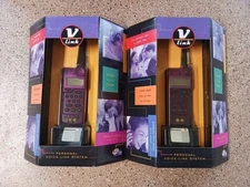 Brand NEW Lot Of 2 Vintage V Link Walkie Talkie Personal Voice Link System Pink