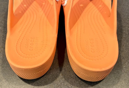 ~~ Crocs Classic Plateau Flip Flop Damen 10 orange Slipper Outdoor Sandale - Bild 4 von 6