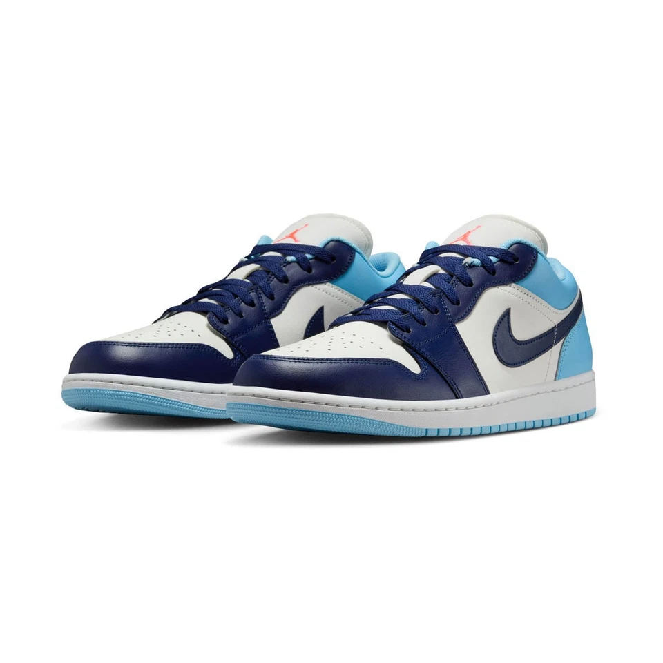 PARA HOMBRES AIR JORDAN 1 LOW_SAIL/AZUL VACÍO-AZUL FRÍO-LAVA CALIENTE 553558-149-TALLA 11 Foto 3 de 3