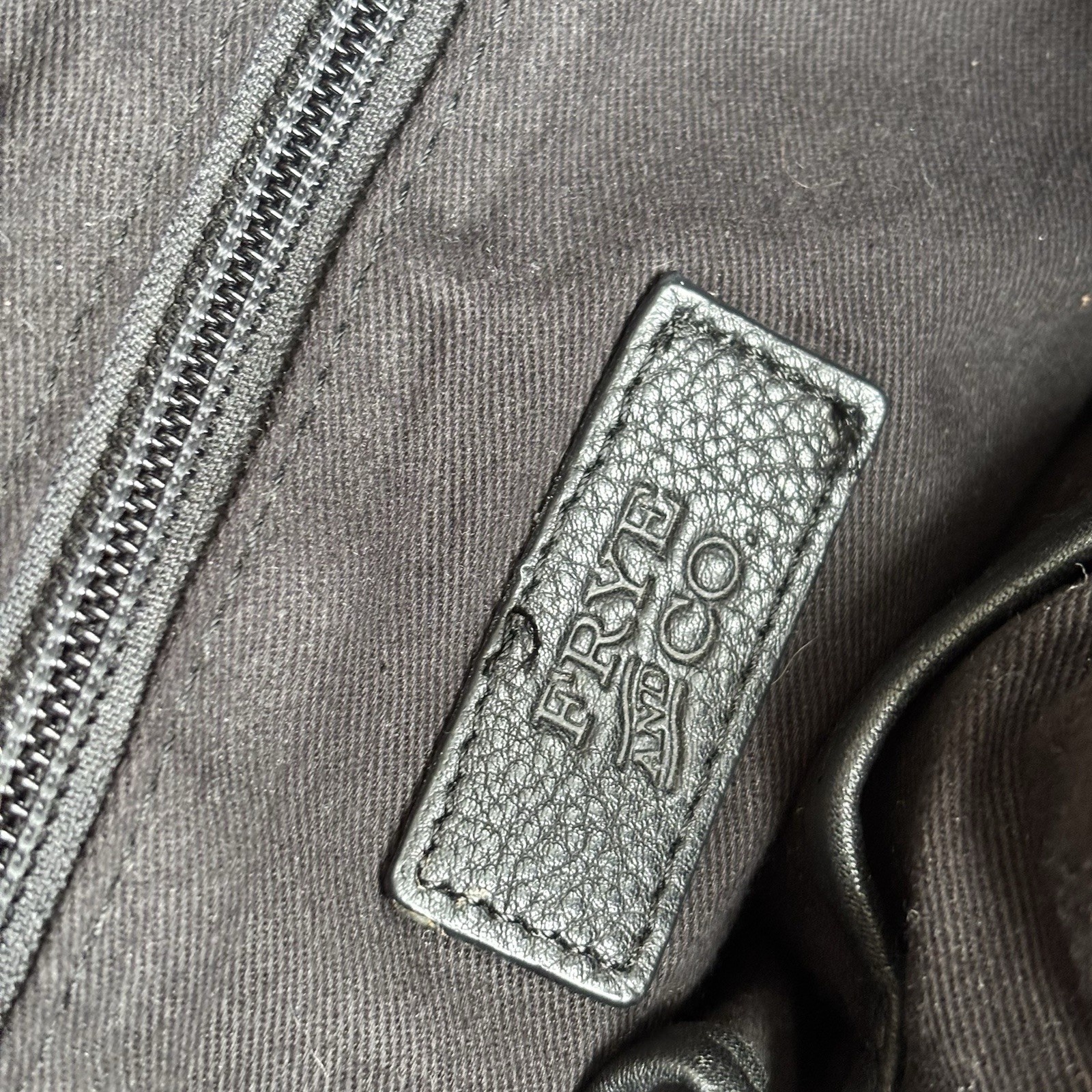 FRYE & Co. Solid Black Leather Backpack, Double H… - image 7