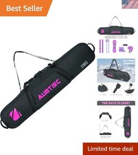 Rugged Water-Resistant Padded Snowboard Bag with Gear Pockets  Removable Straps