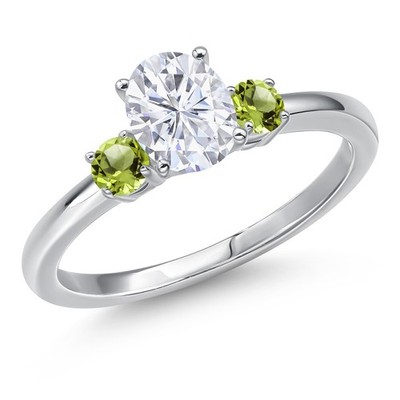 14K White Gold Ring Set with Forever One GHI Moissanite from Charles & Colvard