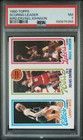 1980 TOPPS SCORING LEADER JULIUS ERVING/LARRY BIRD/MAGIC JOHNSON PSA 7