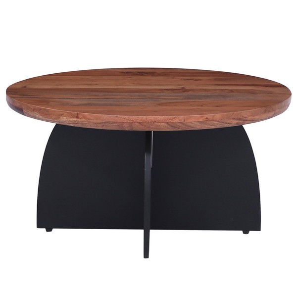 Moderner Couchtisch Rund Wohnzimmertisch Sofatisch Tisch MöBel Holztisch 90Cm-image