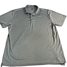 Reebok Men  s Polo Shirt Classic Athletic Gray Short Sleeve XL