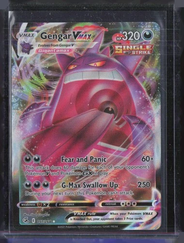 2021 Pokemon SWSH Fusion Strike #157 Gengar Vmax