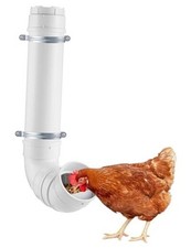 Automatic Chicken Feeder No Waste - 6.6 Pounds Large Capacity White-1 set