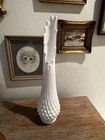Fenton Vintage 14" White Hobnail Milk Glass Swung Vase