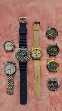 Lot Of Automatic Watches & One Quartz Back Is Transparent To Show Authentication