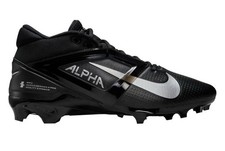 Nike SZ 9🏈🔥Alpha Menace 4 Pro Football Cleats Mens Black/Silver FD7037-002