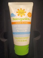 Babyganics SPF 50 Mineral Sunscreen 0.47 oz each Exp 3/2027