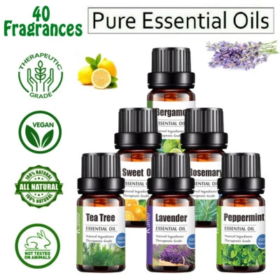 10ml Huiles Essentielles Bio pour Diffuseurs Aromathérapie Naturelle 100% Pure - Photo 1/4