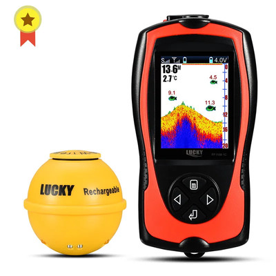 Lucky Sonar Fish Finder FF1108-1CWLA Portable Wireless Sensor 45M Depth Echo Sou