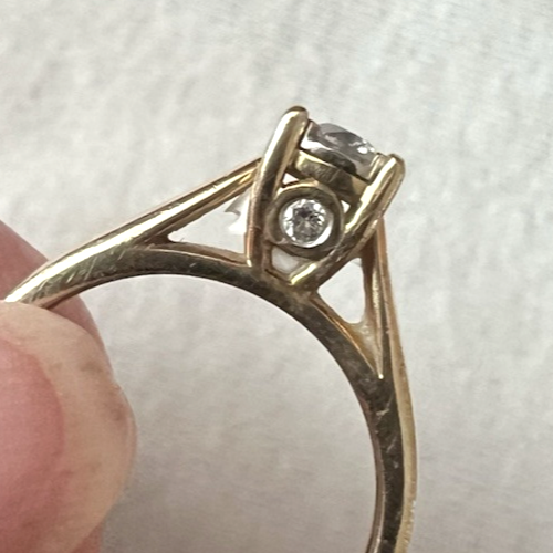 10K Yellow Gold "Forever Bride" Engagement Ring 1/4 CTTW, 6.5, Pre-Owned - Picture 5 of 12