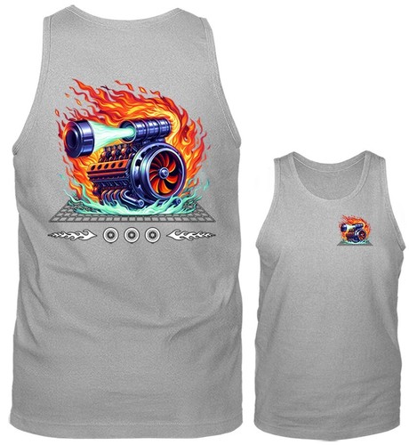 Camiseta sin mangas con gráfico de auto deportivo JDM personalizada afinada Turbo Charge importada - Imagen 4 de 8