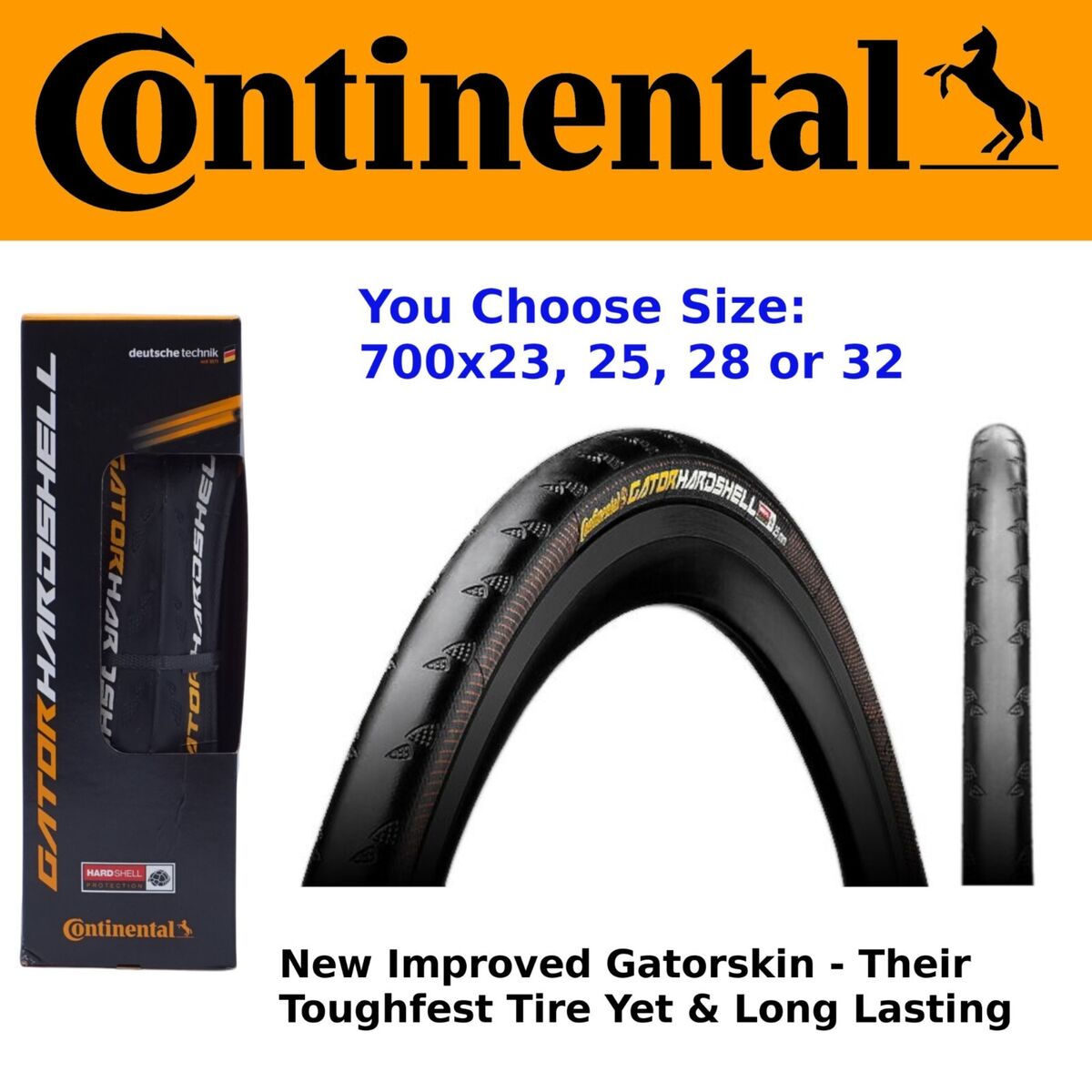 Continental Gator Hardshell Duraskin Gatorskin 700 23 25 28 Continental Gator Hardshell Duraskin Gatorskin 700 23 25 28