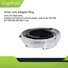 Silver Lens Adapter for Alpa Kern Switar 50mm F1.8 F1.9 Lens to for Leica M CAM