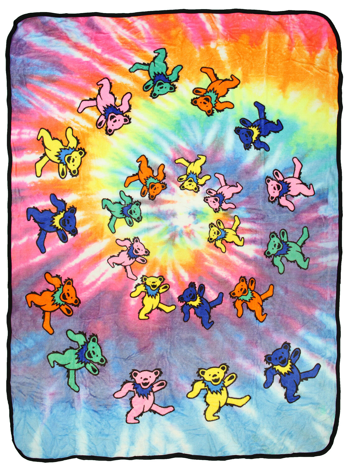 Grateful Dead Dancing Bears Rainbow Fleece Blanket For Sale Online EBay