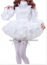 Sissy Girl Maid Lockable multicolour Black red Satin Dress costume