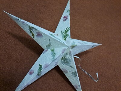 3D Design Handarbeit Maulbeer Papier Hänge Stern Laterne Festlich Party Deko