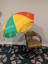 Vintage Gordon's Vodka Chair Clamp Patio Beach Umbrella Multicolor Limes Retro