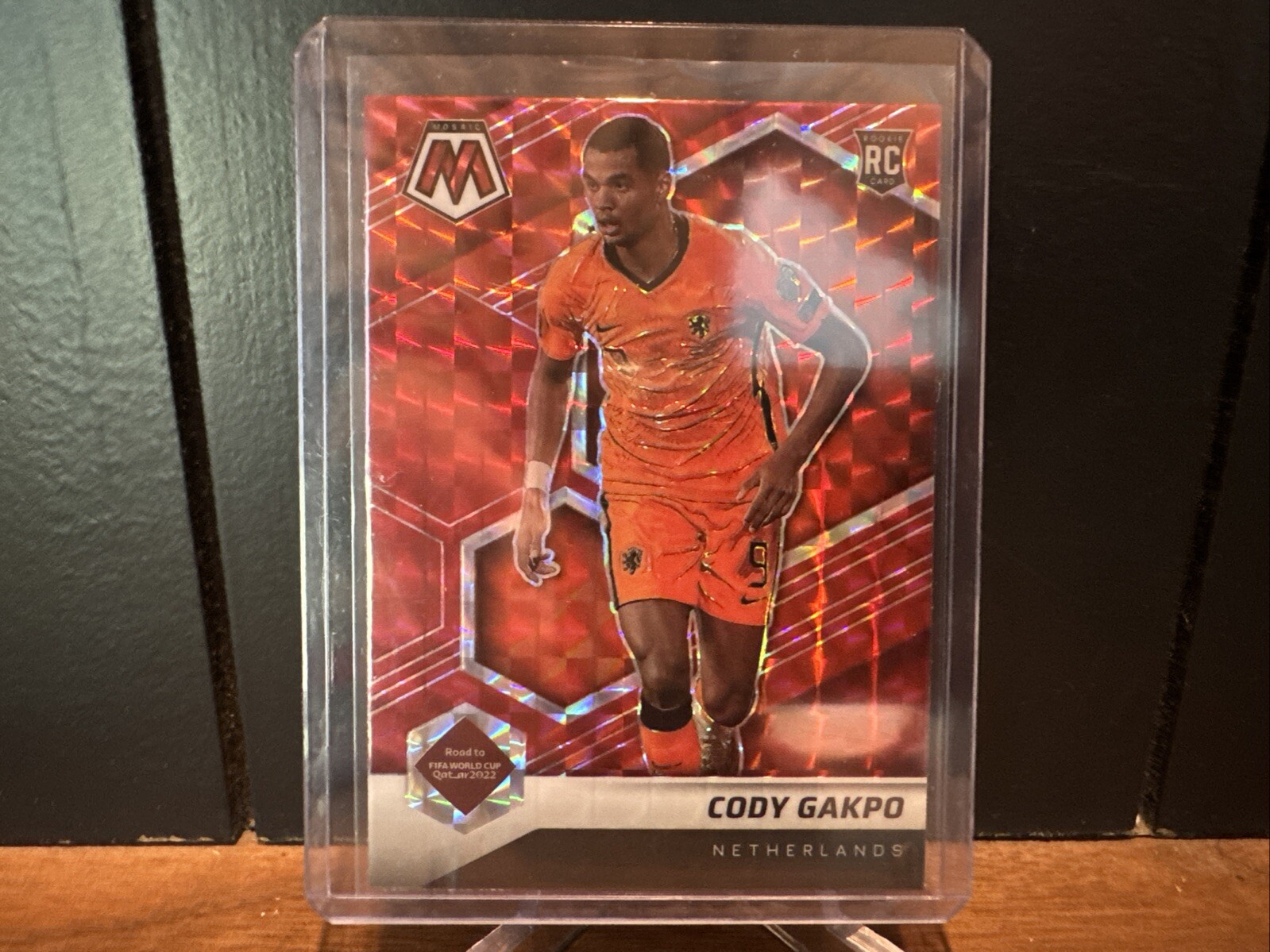 2021-22 Mosaic  FIFA World Cup #177 Cody Gakpo Mosaic Red Rookie