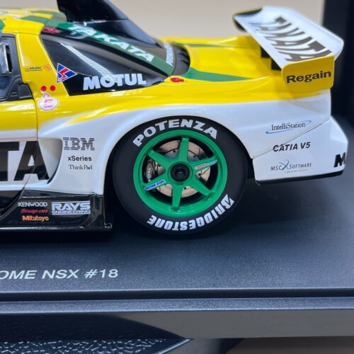 AUTOart 1/18 2003 JGTC TAKATA DOME NSX #18 GT500 Honda Acura yellow 80399 - Picture 15 of 20