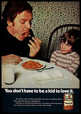 1974 Chef Boy-ar-dee Ravioli Canned Food Father and Son Vintage PRINT AD 1970s 