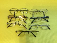 Lot of 7 Pcs Eyeglass Frames Full Rim & Half Rim: Various Brands and Colors 
