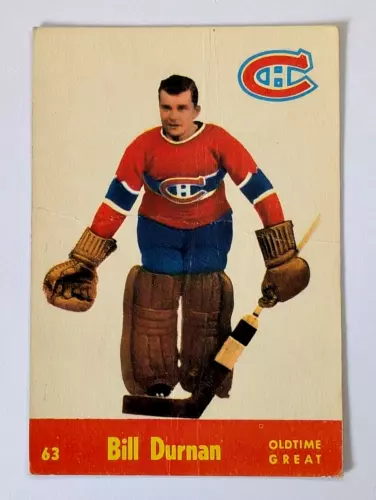 1955 - 1956 BILL DURNAN PARKHURST QUAKER OATS GREEN BACK NHL HOCKEY CARD 63