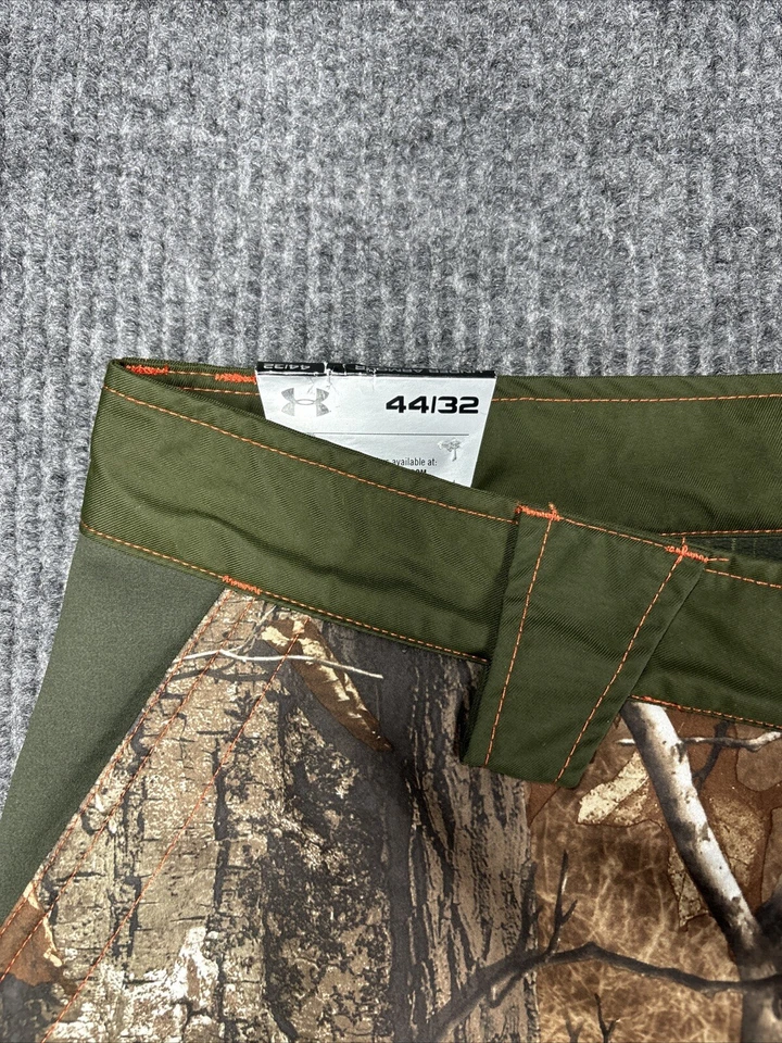 NWT Mens Camo Hunting Pants 44X32 Scent Control Under Armour Camo Windproof $180 - Image 4 of 4