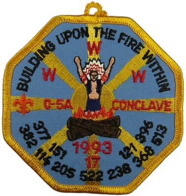 1993 O-5A Conclave Building Upon The Fire Within Patch YEL Bdr (NE1622)