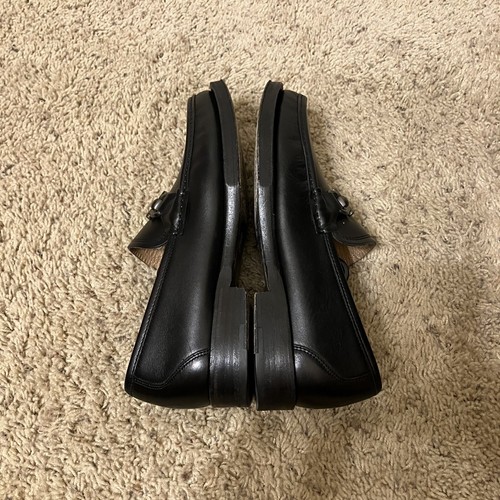 Mocasines SALVATORE FERRAGAMO GANCINI HORSEBIT Negro/Plateado - Talla 7 EEE Italia - Imagen 13 de 23