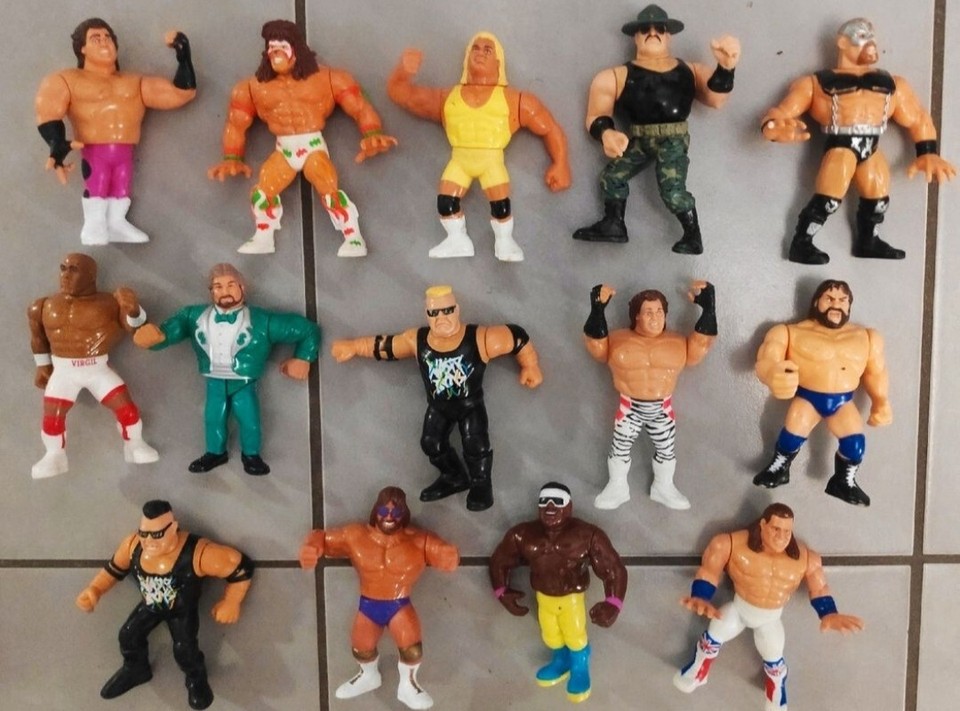 Lot de 3 figurines WWF Hasbro Wrestling, je répète, 3 figurines Hasbro - France