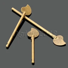 Vintage Copper Chinese Leaf Cabinet Latch Lock Cabinet Door Key Bolt Hardware