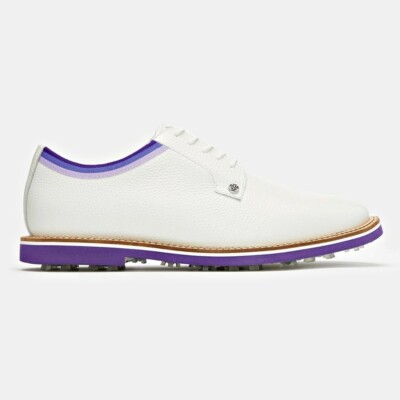 G/FORE ゴルフシューズ ホワイト/パープル G/FORE GALLIVANTER PEBBLE Men's Golf Shoe GMF000006-SNO WHITE