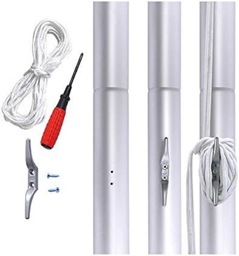 6.1M Sectional Flag Pole Kit, Heavy Duty Aluminum with Australian Flagpole Gold- - Picture 5 of 6