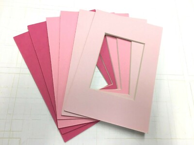 Picture Frame Mat 8x10 for 5x7 photo Rose Pink Hot Pink mats SET OF 6 ...