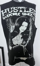 Rare Hustler Cut Off Sleeve Shirt Size Large Hardcore Since 74 Vintage VTG