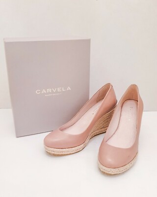   KG CARVELA   Kut Leather Wedged Court Shoes - Nude   EU37 / UK4