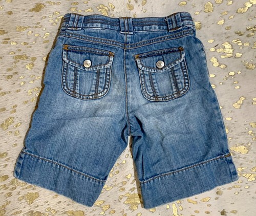 TALBOTS KIDS Boy's/Girl's Denim Jean Shorts 7" Inseam Size 5 - Blue - Picture 2 of 2