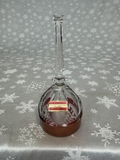 Vintage BLEIKRISTALL Lead Crystal Bell Cranberry Red Clear West Germany 7 1/4”
