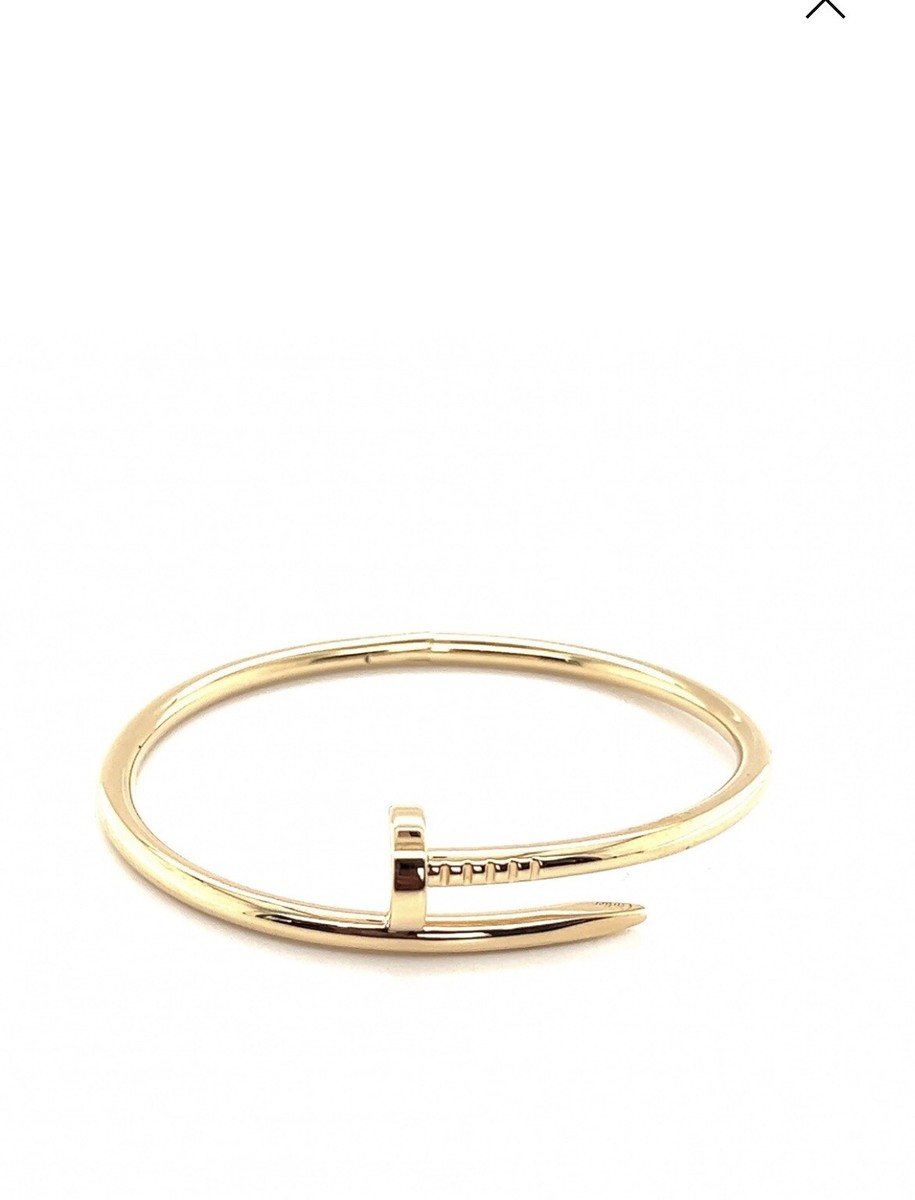 Cartīer ゴールドバングル 💯Authentic Cartier 18k Yellow Gold JUC Old Lock Bracelet Size 17