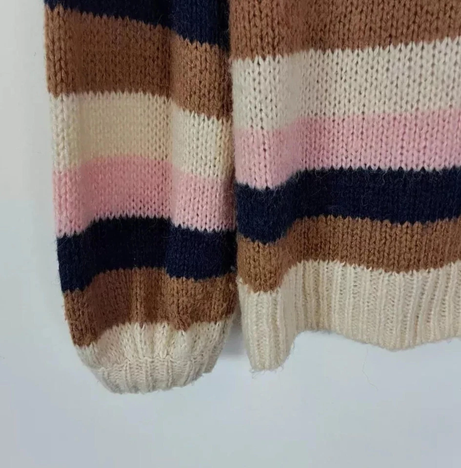 Склад коренастый открытый вязаный джемпер размер 6 негабаритный шерсти мохера смесь свитер - Изображение 4 из 4