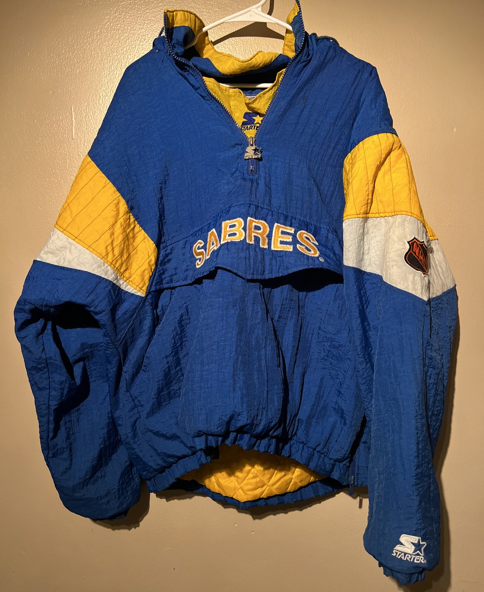 Vintage Starter Buffalo Sabres Pullover Hooded Jacket NHL Large
