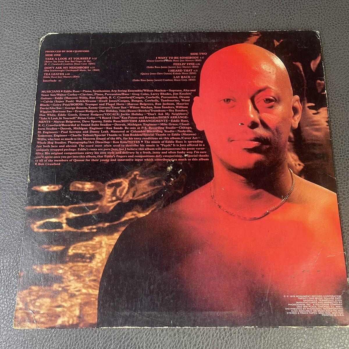 洋楽 Eddie Russ LP Take Look At Yourself Eddie Russ Take A Look At Yourself LP Monument MG7620 1978