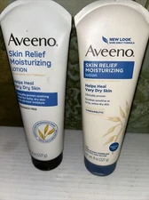 Aveeno Skin Relief Moisturizing Lotion 8oz Fragrance Free for Very Dry Skin 2 Pc